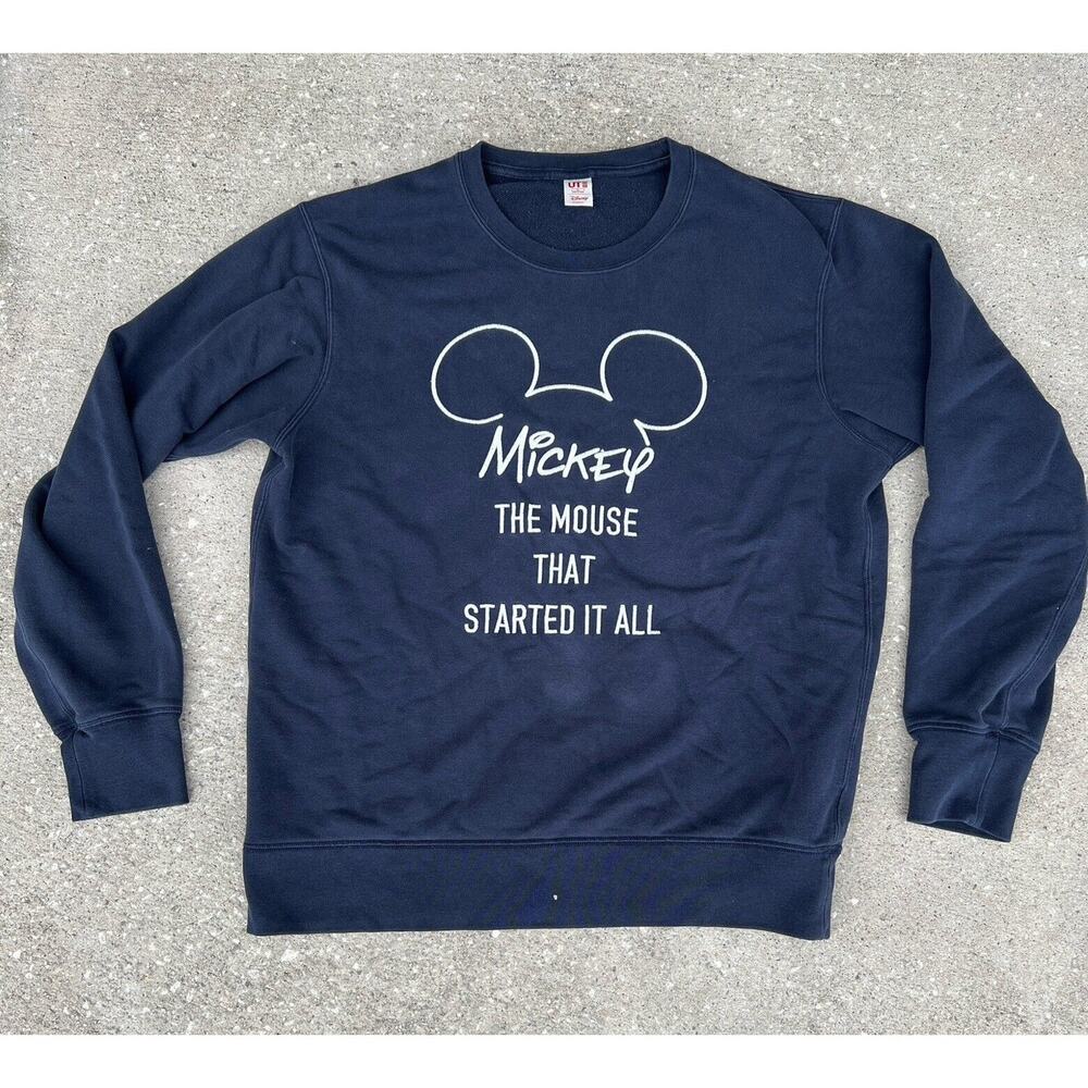Disney Mickey Mouse Sweatshirt “The Mouse That Started It All” Long Sleeve Large